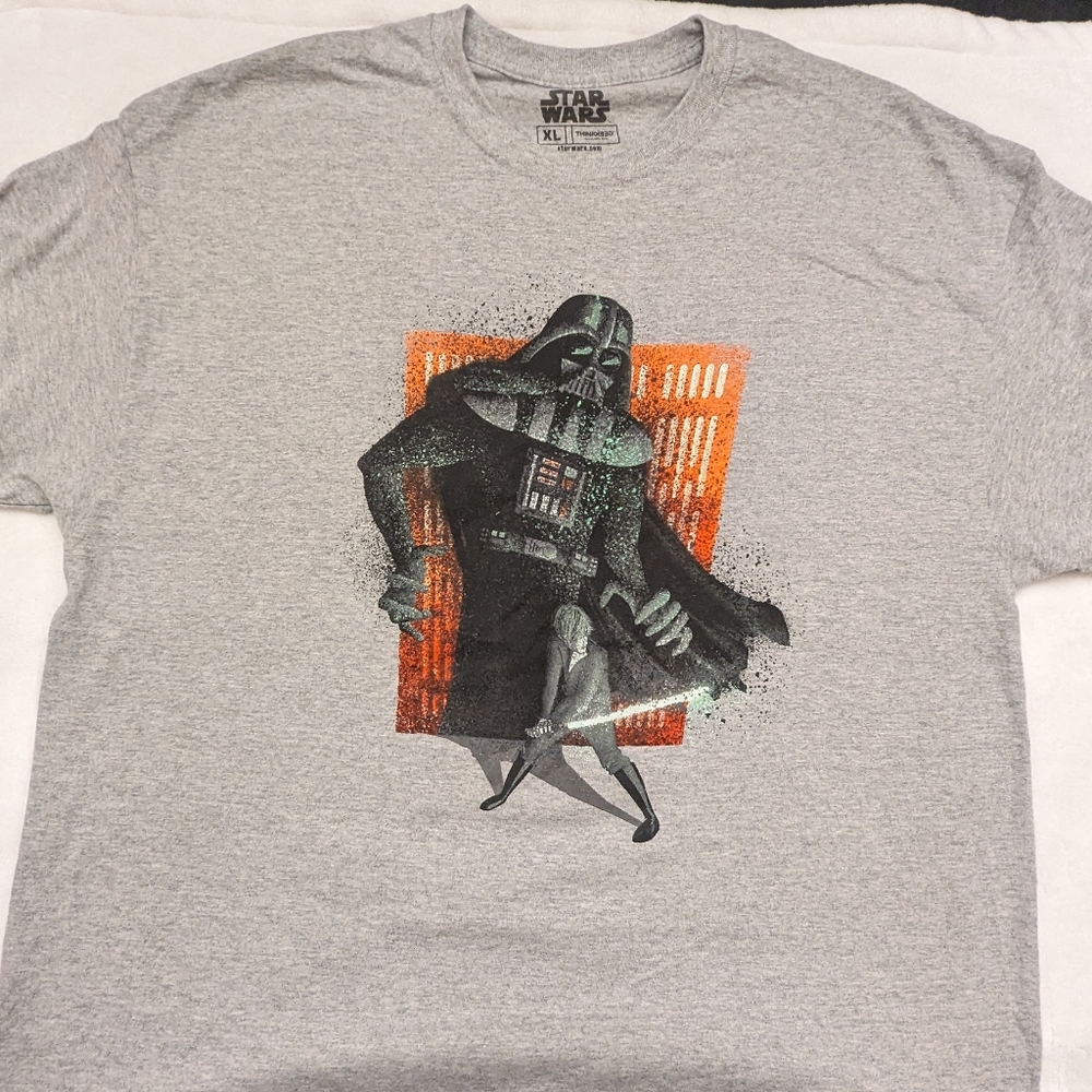 Star Wars Darth Vader XL Grey Graphic T-shirt